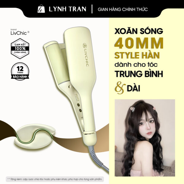 Máy dập sóng nước cỡ lớn 40mm Style Hàn Quốc Livchic®