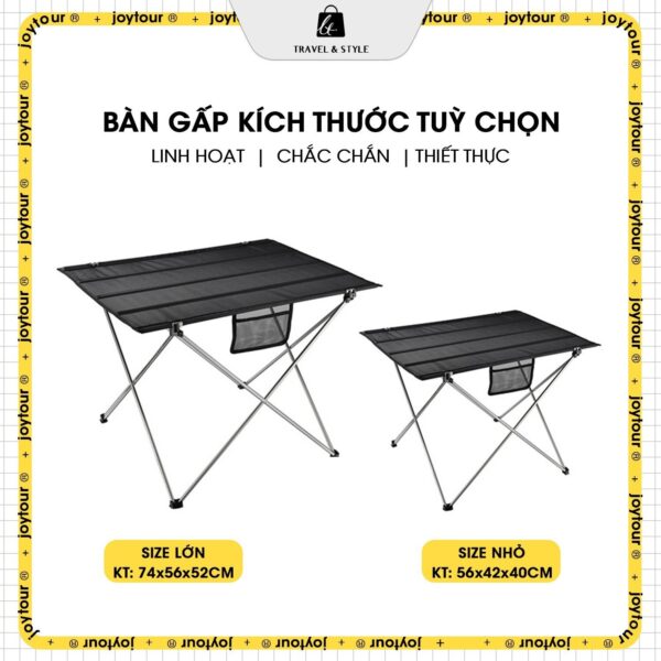 Bàn dã ngoại mặt vải gấp gọn Joytour
