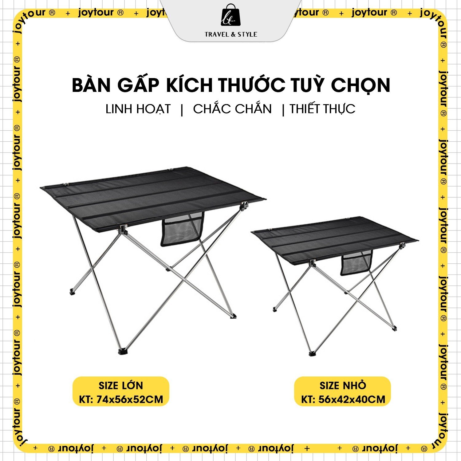 Bàn dã ngoại mặt vải gấp gọn Joytour