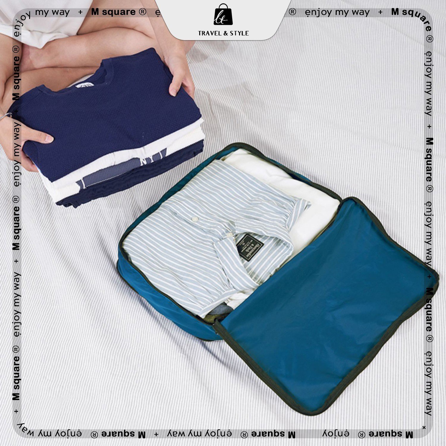 Túi đựng phân đồ quần áo 2 tầng vải poly chống thấm nước cao cấp đa năng Msquare®