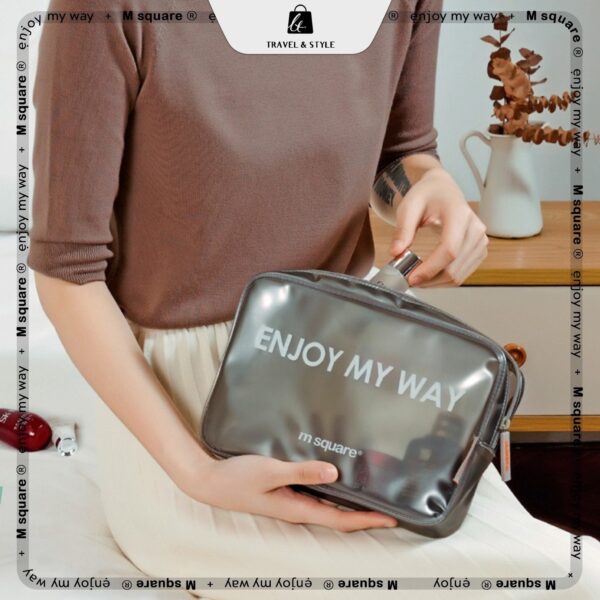 Túi đựng mỹ phẩm trong suốt Enjoy my way Msquare®️