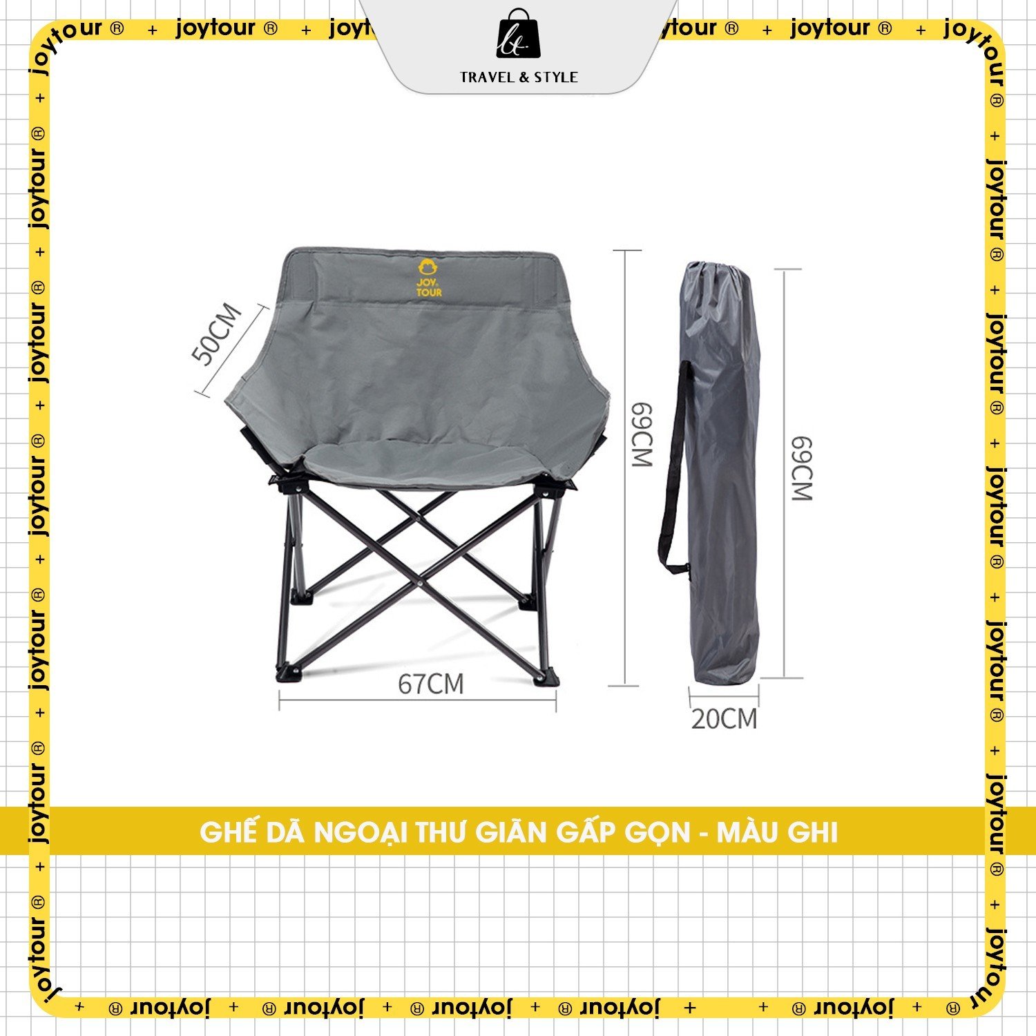 Ghế dã ngoại thư giãn gấp gọn Joytour