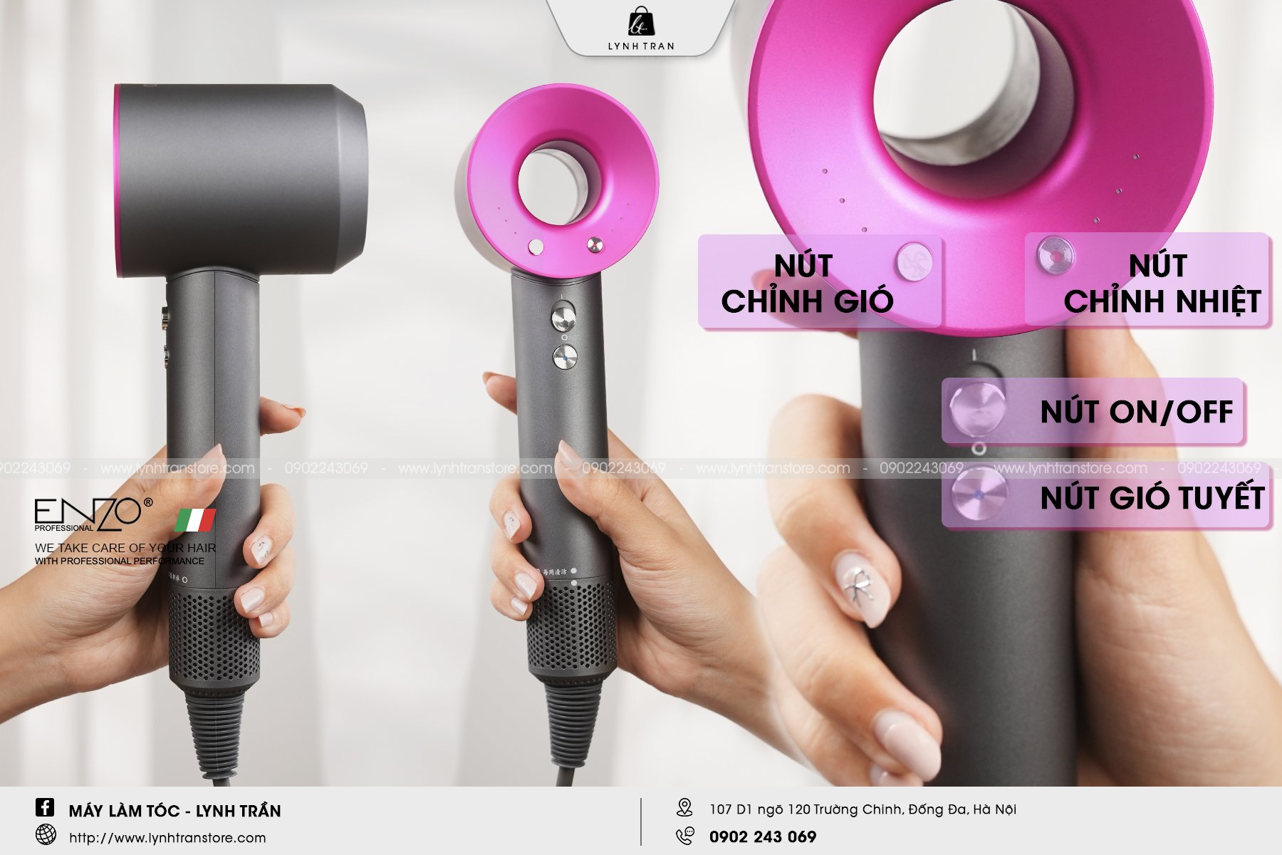 Máy Sấy Thổi Siêu Âm Supersonic Blow Dryer Enzo® 5