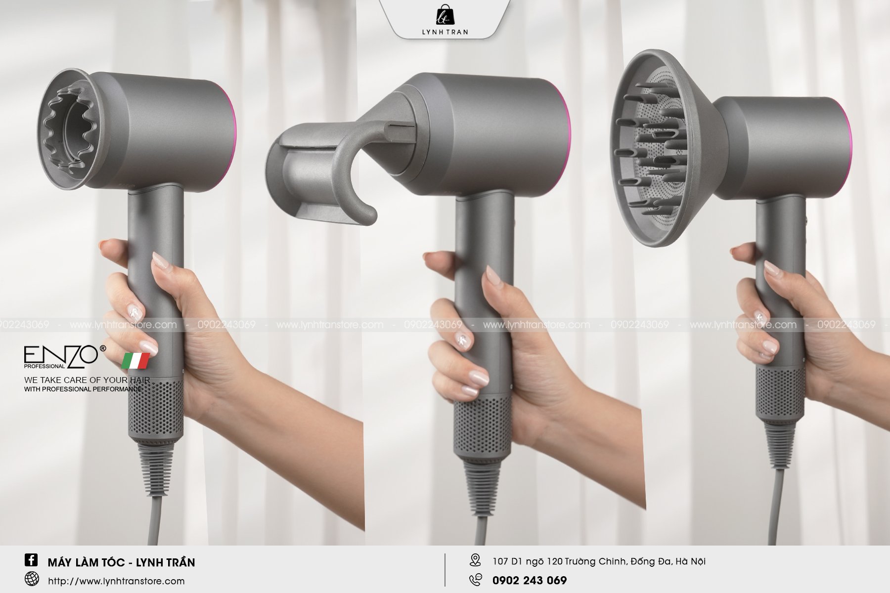 Máy Sấy Thổi Siêu Âm Supersonic Blow Dryer Enzo® 2