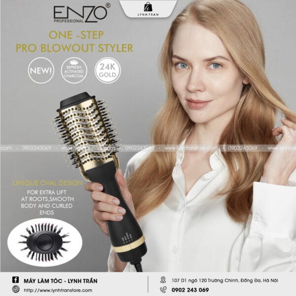 Lược sấy phồng tóc Enzo 1