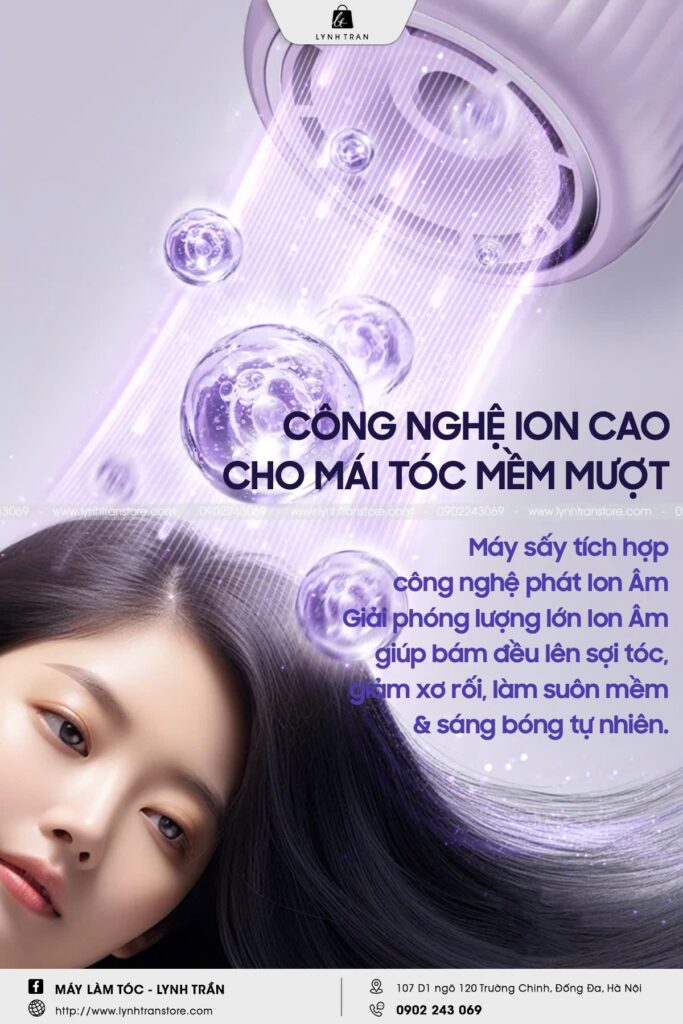 Máy sấy tóc ion âm tốc độ cao Livchic