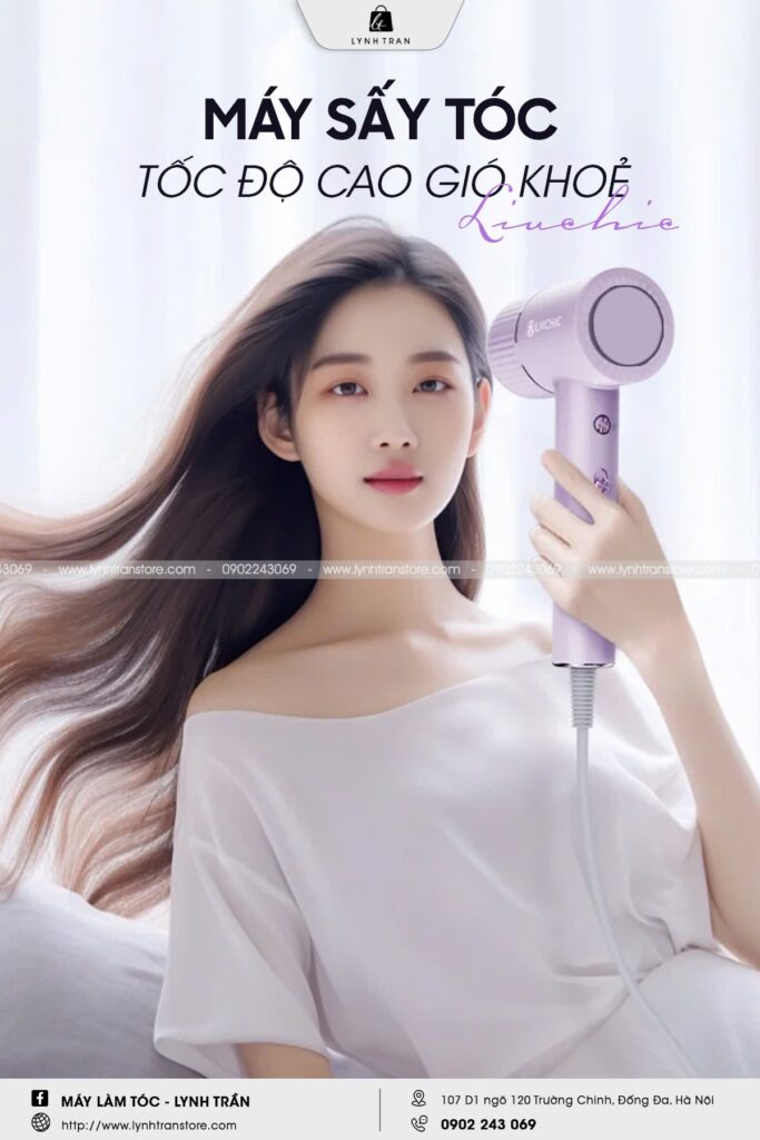 Máy sấy tóc ion âm tốc độ cao Livchic