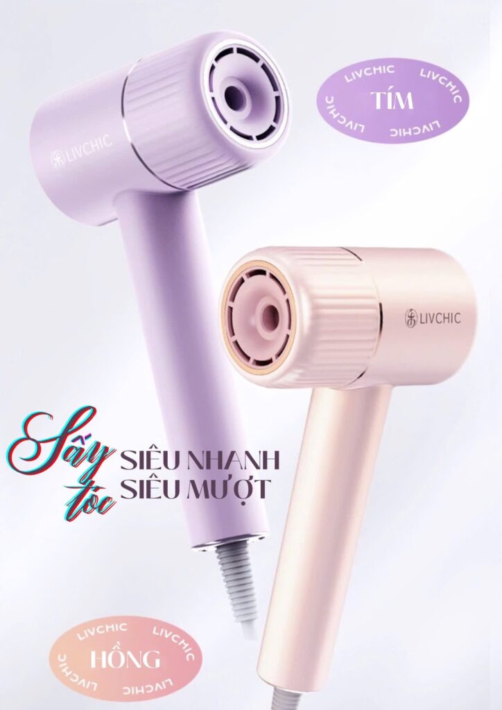 Máy sấy tóc ion âm tốc độ cao Livchic