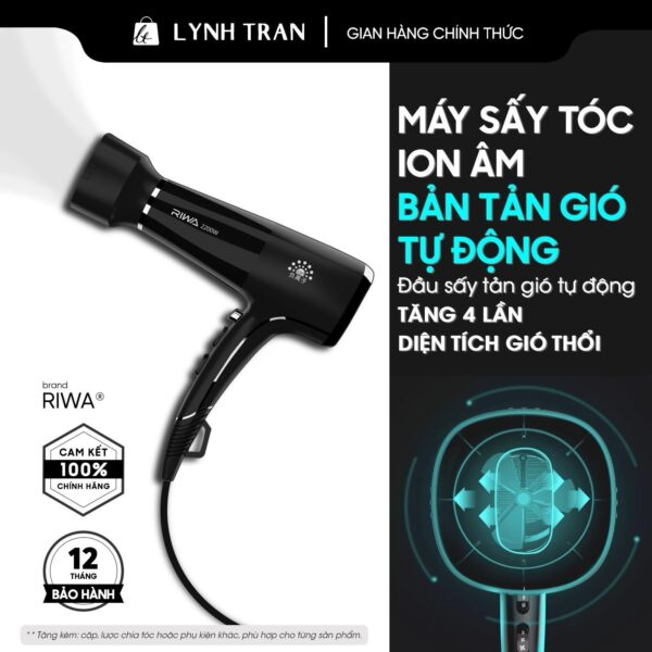 Máy sấy tóc ion âm Riwa