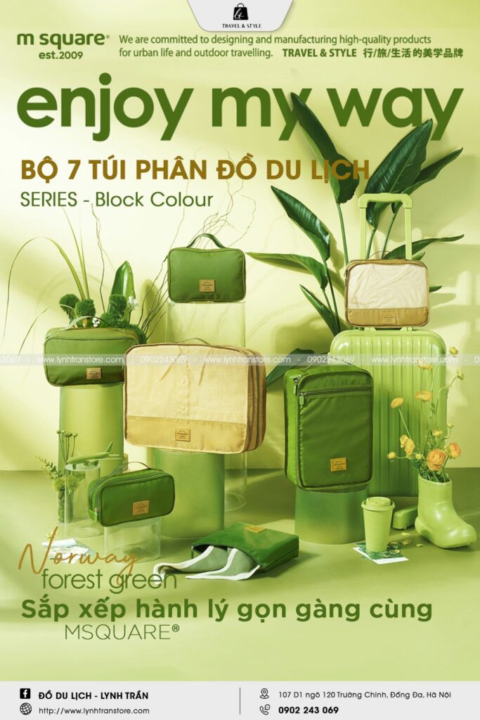 Bộ 7 túi phân đồ du lịch Msquare