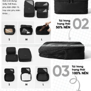 Bộ 6 túi nén du lịch Msquare®