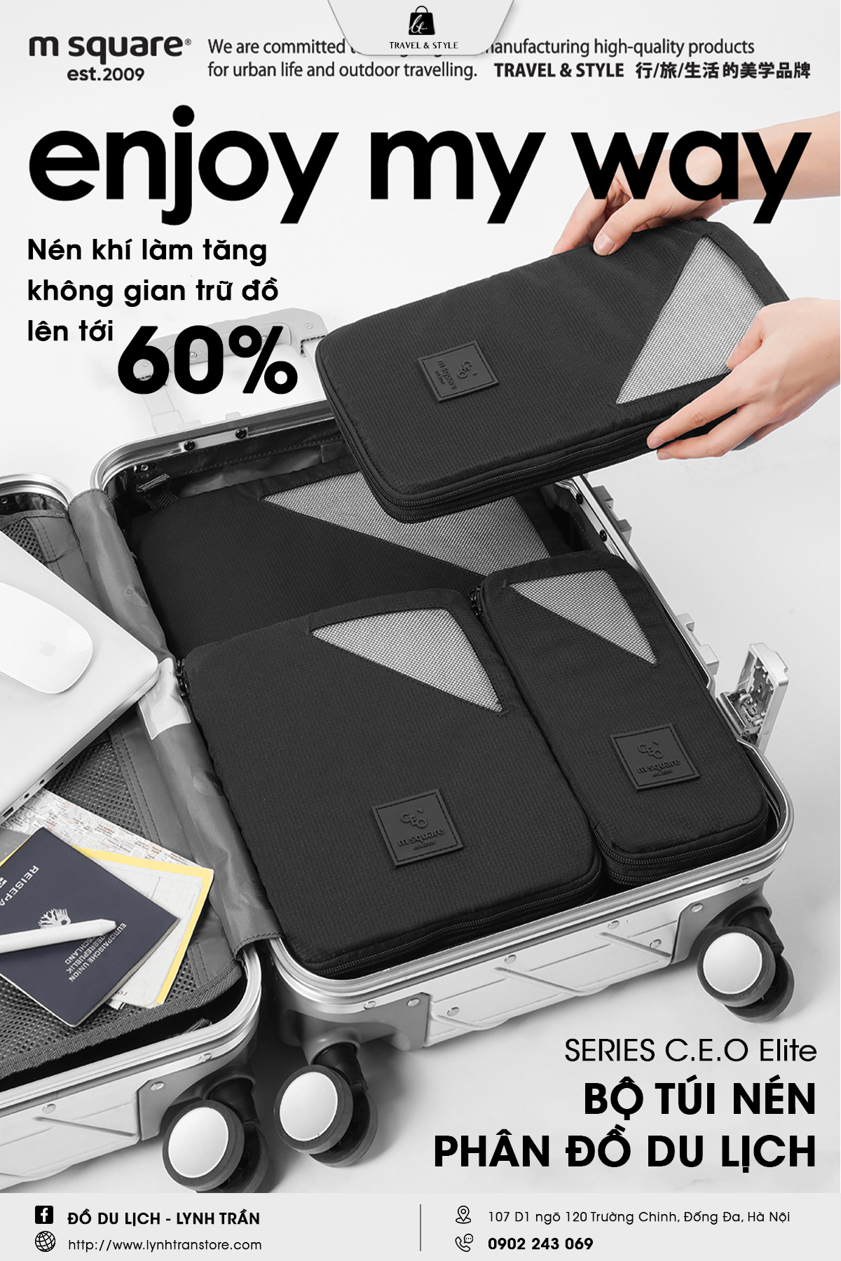 Bộ 6 túi nén du lịch Msquare®