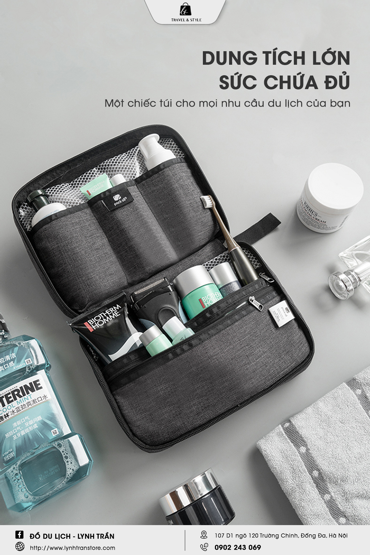 Túi đựng đồ cá nhân có móc treo Packall