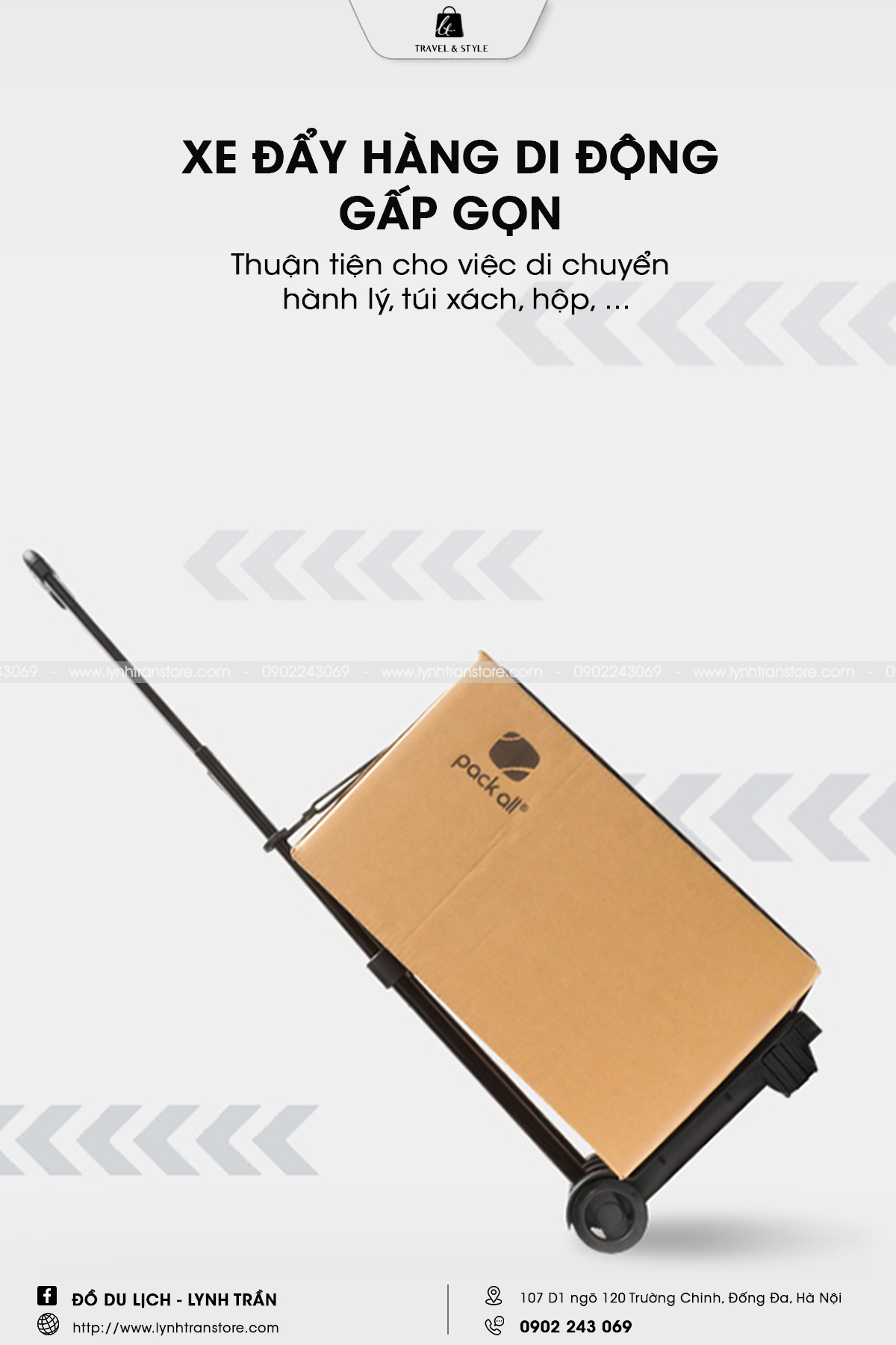 Xe đẩy gấp gọn Packall®