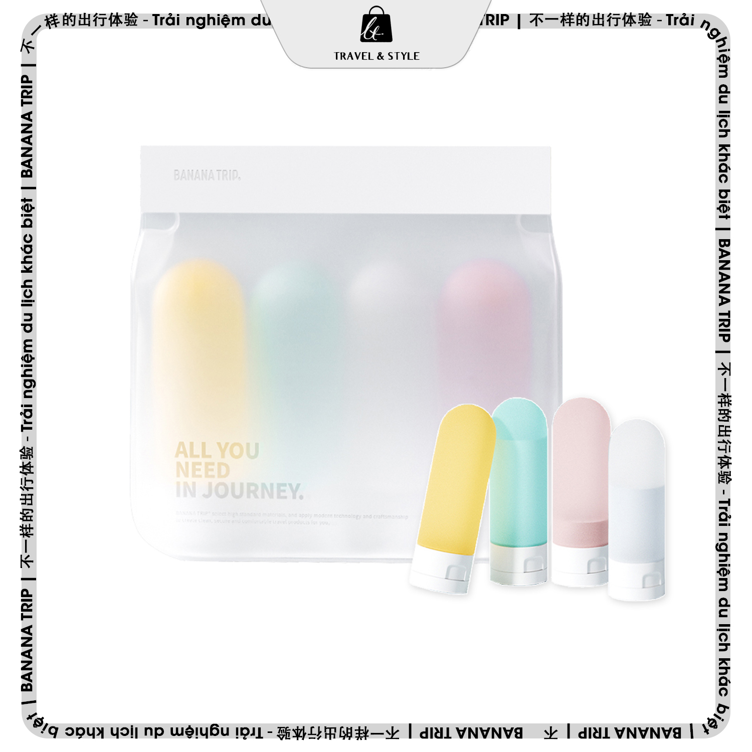 Bộ 4 Chai Chiết Silicon Du Lịch BananaTrip®