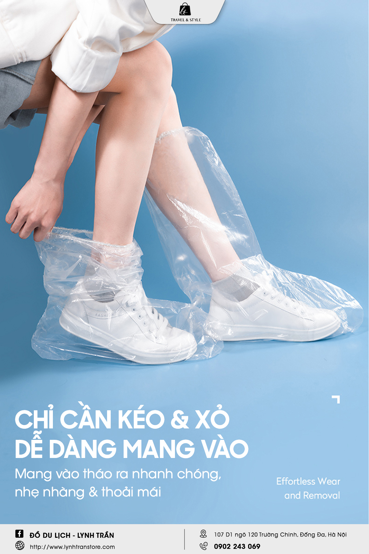 Ủng đi mưa dùng 1 lần Banatrip