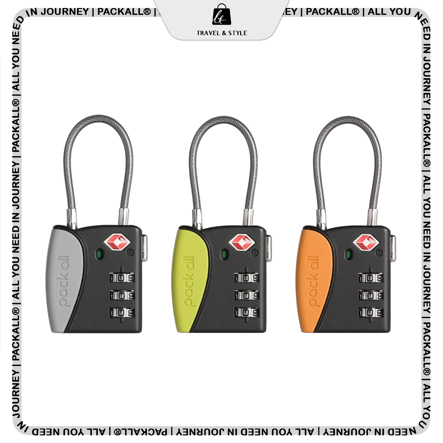 Ổ Khóa Dây Vali 3 Số TSA Packall®️